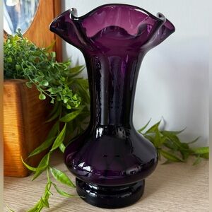 Elegant Amethyst Glass Vase